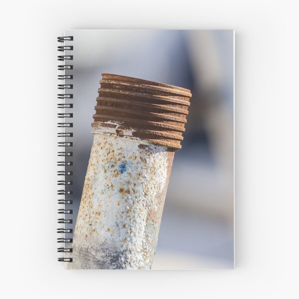 Item preview, Close-Up of a Rusted Metal Pipe Showing Corrosion Texture and Weathered Threads, Industrial Detail designed and sold by Nmallia.