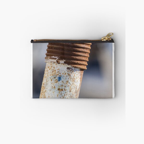 Item preview, Close-Up of a Rusted Metal Pipe Showing Corrosion Texture and Weathered Threads, Industrial Detail designed and sold by Nmallia.