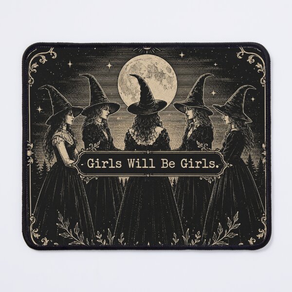 Item preview, Vintage Girls Will Be Girls Witch, Funny Witch, Vintage Halloween Women, Witchy Vibes designed and sold by Cchotlan.
