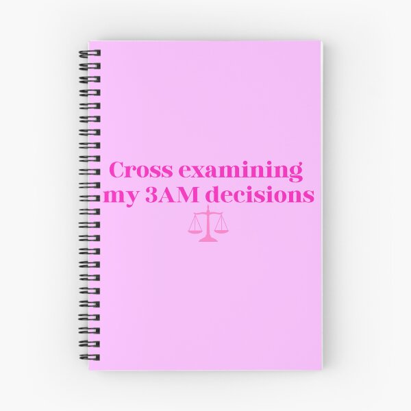 Item preview, Cross Examining My 3AM Decisions Sticker | Funny Overthinking Humor | Legal Design designed and sold by JusticeForSale.