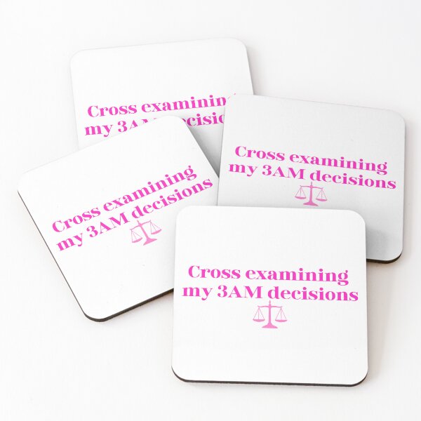 Item preview, Cross Examining My 3AM Decisions Sticker | Funny Overthinking Humor | Legal Design designed and sold by JusticeForSale.