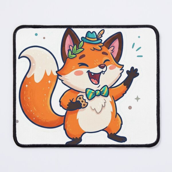 Item preview, Cute Happy Fox Cartoon Sticker designed and sold by ExploreAura Studio.