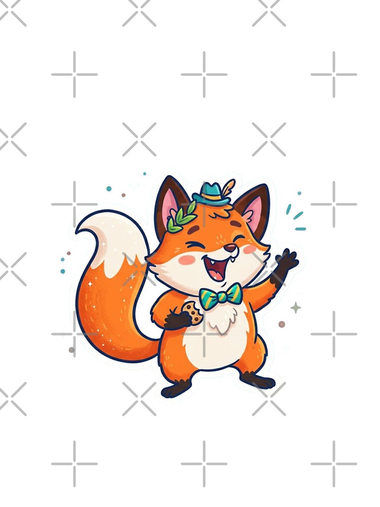 Thumbnail 4 of 4, iPhone Case, Cute Happy Fox Cartoon Sticker designed and sold by Raka2580.