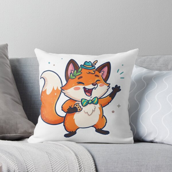 Item preview, Cute Happy Fox Cartoon Sticker designed and sold by ExploreAura Studio.