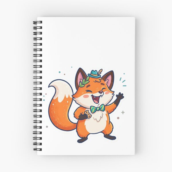 Item preview, Cute Happy Fox Cartoon Sticker designed and sold by ExploreAura Studio.