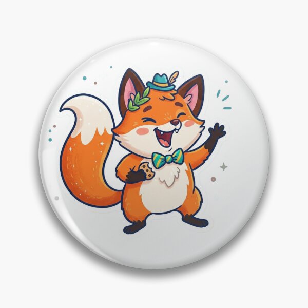 Item preview, Cute Happy Fox Cartoon Sticker designed and sold by ExploreAura Studio.