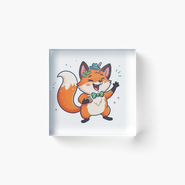 Item preview, Cute Happy Fox Cartoon Sticker designed and sold by ExploreAura Studio.