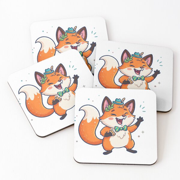 Item preview, Cute Happy Fox Cartoon Sticker designed and sold by ExploreAura Studio.