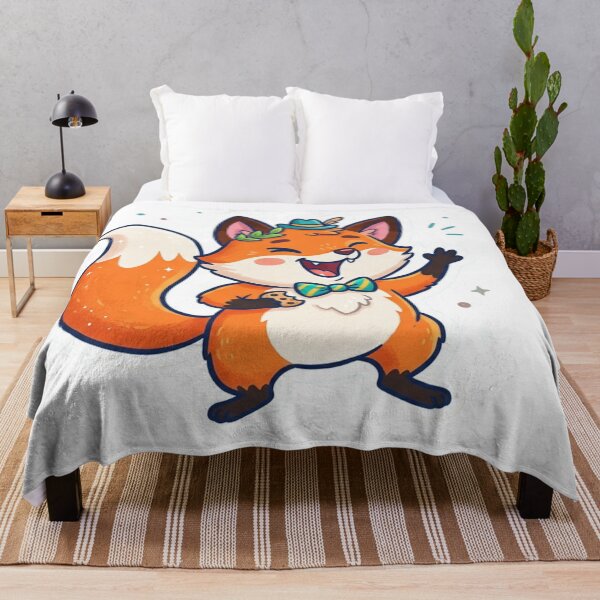 Item preview, Cute Happy Fox Cartoon Sticker designed and sold by ExploreAura Studio.