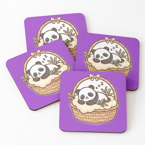 Item preview, Kawaii Sleepy Panda in the basket Art designed and sold by RADesignHub.