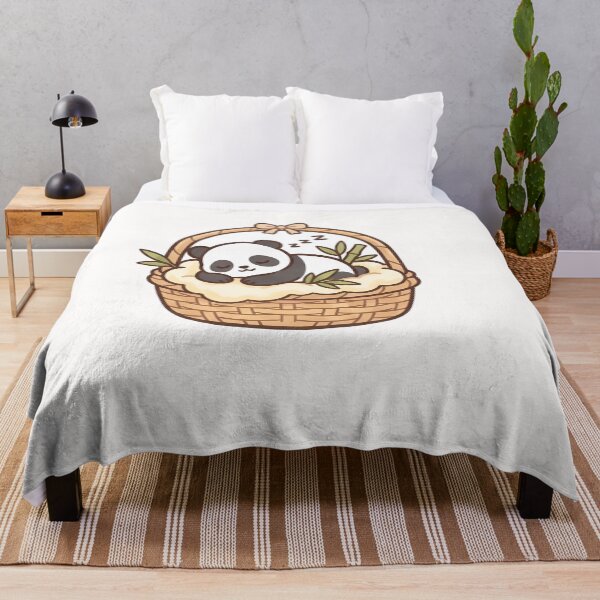 Item preview, Kawaii Sleepy Panda in the basket Art designed and sold by RADesignHub.