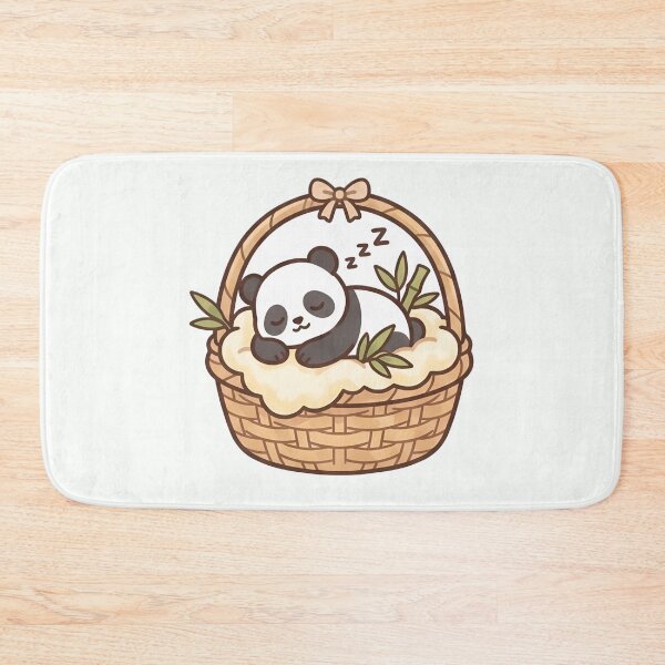 Item preview, Kawaii Sleepy Panda in the basket Art designed and sold by RADesignHub.