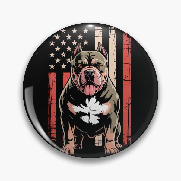 Item preview, Patriotic American Bully Dog Grunge Flag Mascot designed and sold by Outlet Raloel.