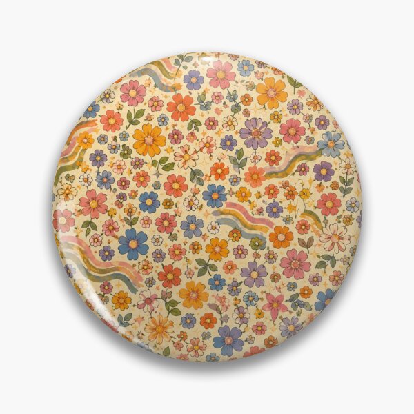 Item preview, Groovy Tiny Wildflowers – Colorful 70s Floral Pattern designed and sold by MarekoraStudio.
