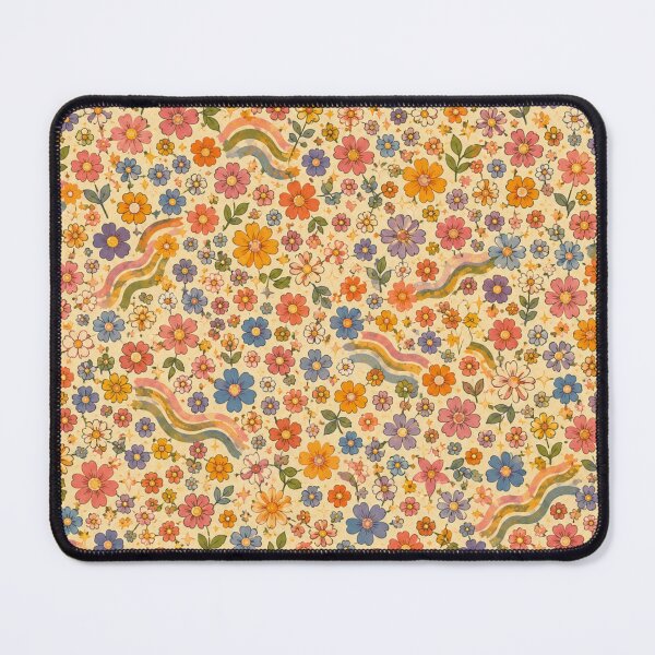 Item preview, Groovy Tiny Wildflowers – Colorful 70s Floral Pattern designed and sold by MarekoraStudio.