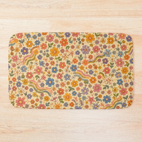 Item preview, Groovy Tiny Wildflowers – Colorful 70s Floral Pattern designed and sold by MarekoraStudio.