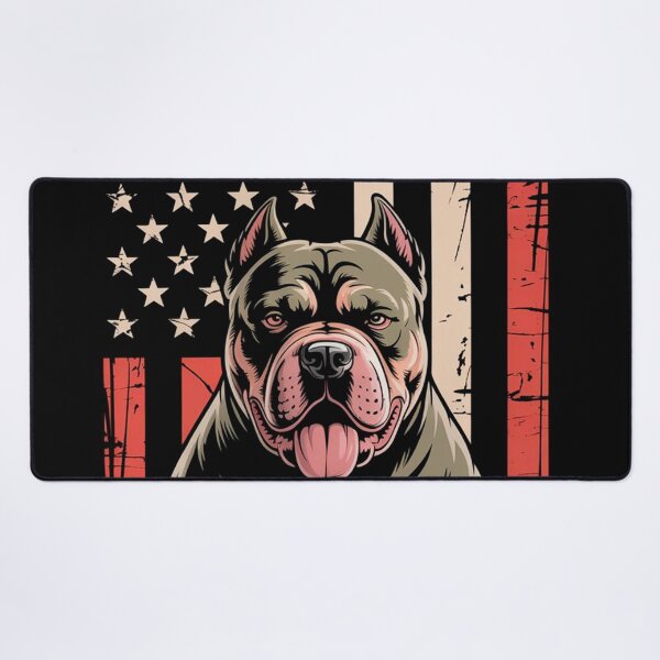Item preview, Patriotic American Bully Dog Grunge Flag Mascot designed and sold by Outlet Raloel.