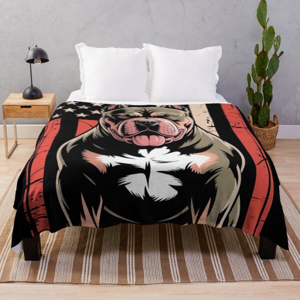 Item preview, Patriotic American Bully Dog Grunge Flag Mascot designed and sold by Outlet Raloel.