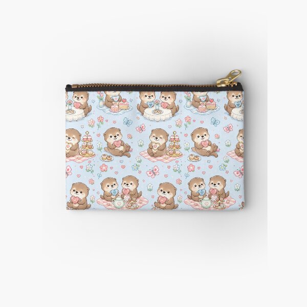 Item preview, Otter Heart Tea Party Pattern designed and sold by Soft Berry Studio.