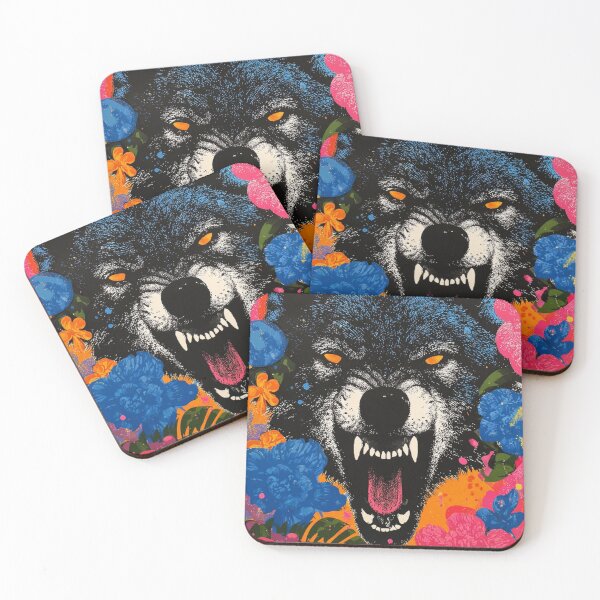 Item preview, Wolf Flower Pop art 1 designed and sold by W Designs.