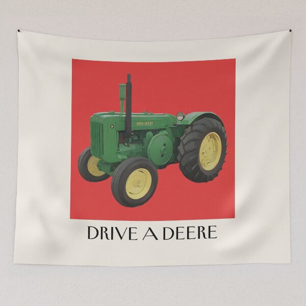 Item preview, John Deere Vintage Tractor Poster designed and sold by Dimensionality.