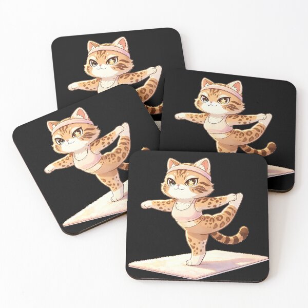 Item preview, Zen Yogi Felis Nigripes - Cute Cat Doing Yoga Illustration designed and sold by ABYSSLAB.