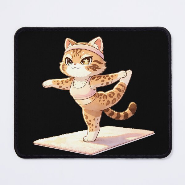 Item preview, Zen Yogi Felis Nigripes - Cute Cat Doing Yoga Illustration designed and sold by ABYSSLAB.