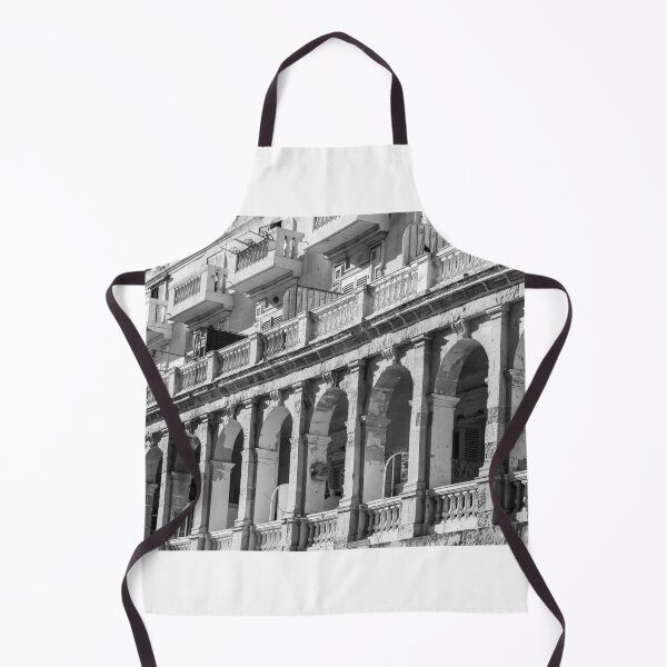 Item preview, Historic Stone Facade With Arched Balconies and Weathered Columns on Colonial Building designed and sold by Nmallia.