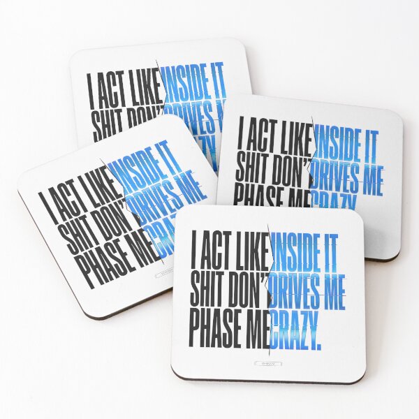 Item preview, Eminem Drives Me Crazy Quote - Split Glitch Typography designed and sold by Enea Kelo.