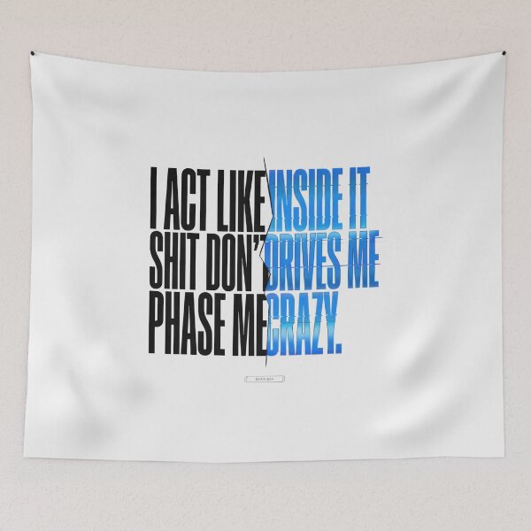 Item preview, Eminem Drives Me Crazy Quote - Split Glitch Typography designed and sold by Enea Kelo.