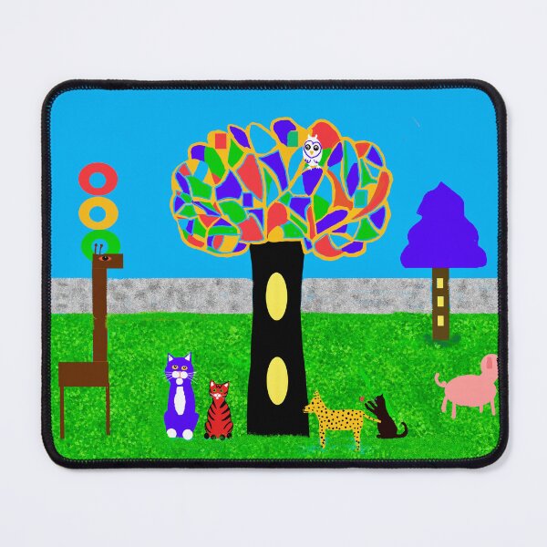 Item preview, Colorful Animals Under a Mosaic Tree designed and sold by Elaine M Hayward .