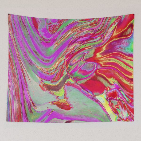 Item preview, Cool Abstract Magenta and Red Groovy Retro designed and sold by myrubiogarden.