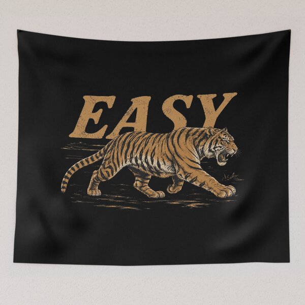 Item preview, Easy Tiger, Vintage Distressed Tiger, Retro Tiger, Grunge Indie Boho designed and sold by Cchotlan.