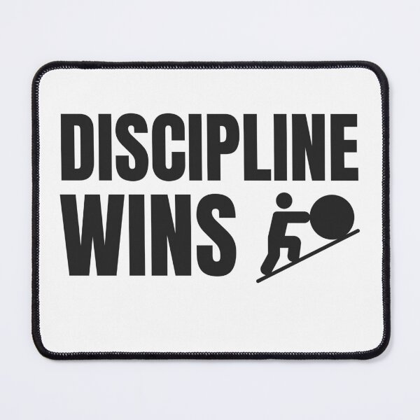 Item preview, Discipline Wins Push Through Obstacles Gym Motivation T-Shirt designed and sold by RisticCEO.