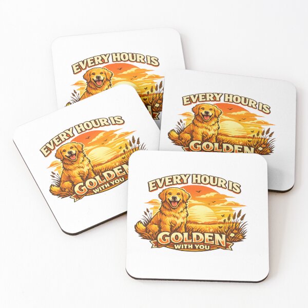 Item preview, Every Hour Is Golden With You – Golden Retriever Sunset Field Design, Golden Hour Pun Shirt designed and sold by Sahil Randhawa.