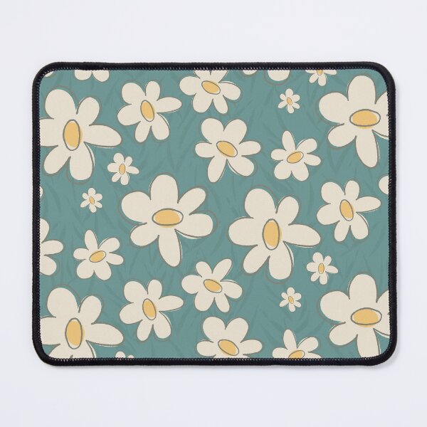 Item preview, Dusty Teal Retro Daisy Garden designed and sold by MaddaMom.