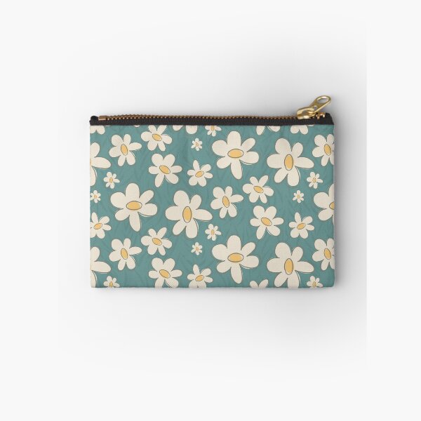 Item preview, Dusty Teal Retro Daisy Garden designed and sold by MaddaMom.
