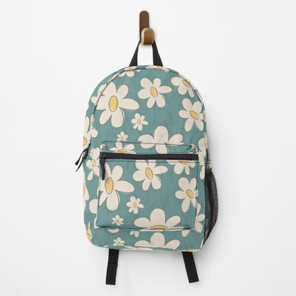 Item preview, Dusty Teal Retro Daisy Garden designed and sold by MaddaMom.