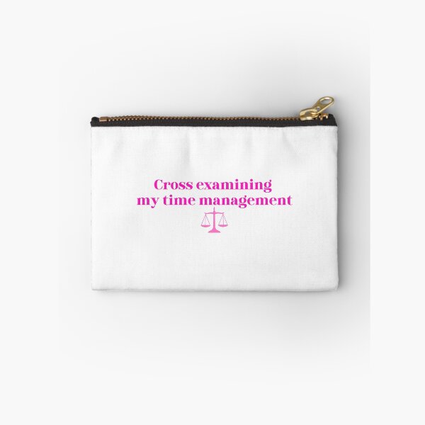 Item preview, Cross Examining My Time Management Sticker | Funny Law Student Gift | Legal Humor designed and sold by JusticeForSale.