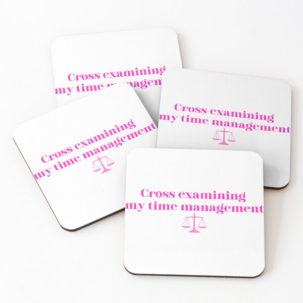 Item preview, Cross Examining My Time Management Sticker | Funny Law Student Gift | Legal Humor designed and sold by JusticeForSale.