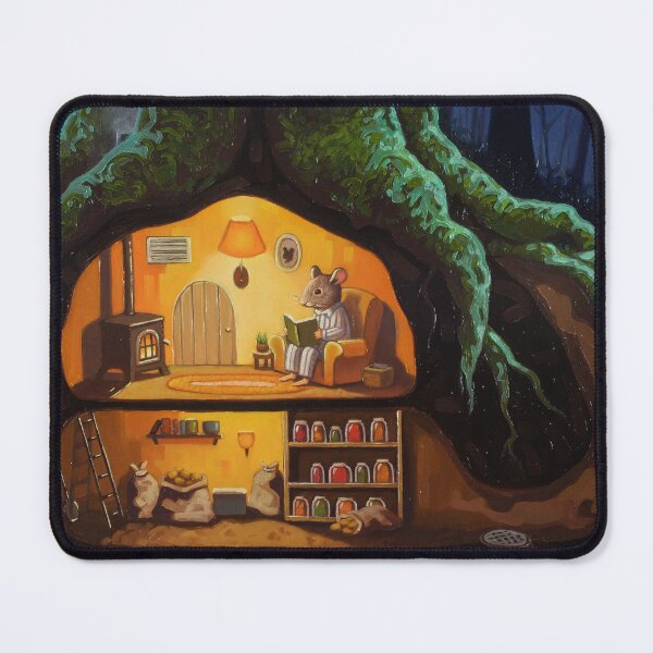Item preview, Underground shelter fantasy oil painting designed and sold by Yue Zeng Art Studio.