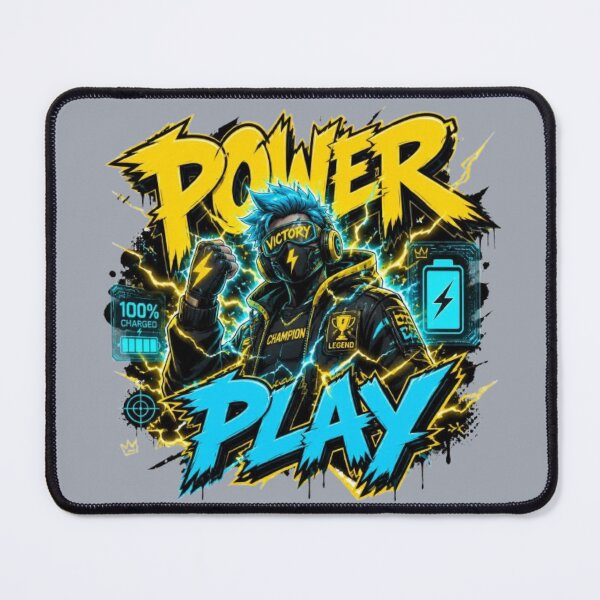 Item preview, POWER PLAY Gaming Sticker | Neon Esports Streetwear Graphic Design designed and sold by Stylestickers55.