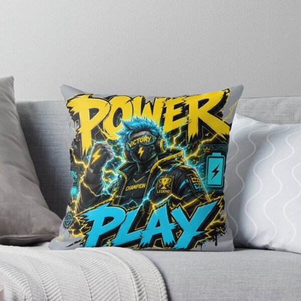 Item preview, POWER PLAY Gaming Sticker | Neon Esports Streetwear Graphic Design designed and sold by Stylestickers55.