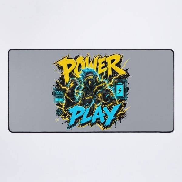 Item preview, POWER PLAY Gaming Sticker | Neon Esports Streetwear Graphic Design designed and sold by Stylestickers55.