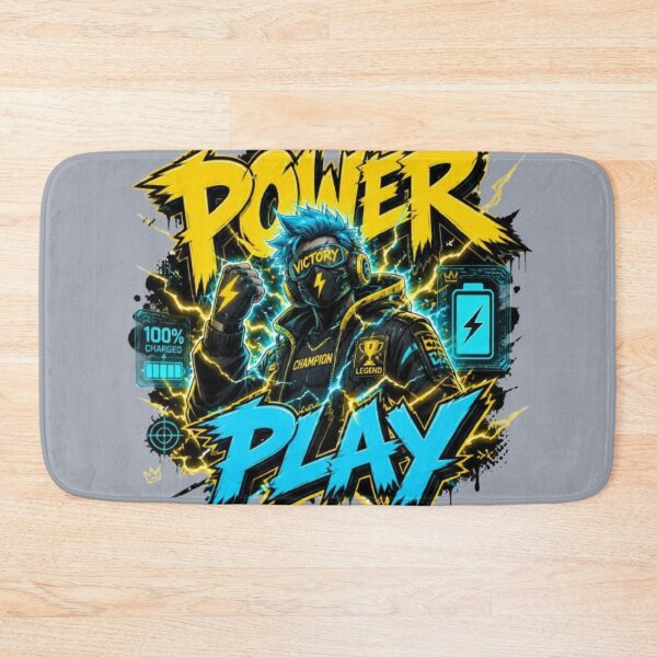 Item preview, POWER PLAY Gaming Sticker | Neon Esports Streetwear Graphic Design designed and sold by Stylestickers55.