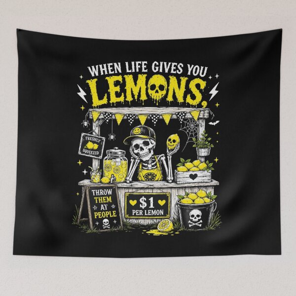 Item preview, When Life Gives You Lemons, Funny Spooky ghost, Creepy Lemonade Stand, sarcastic ghost, Skeleton Summer designed and sold by Cchotlan.
