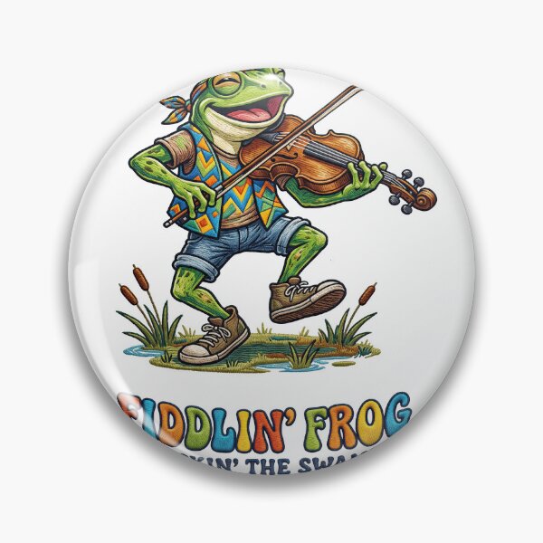 Item preview, Fiddlin Frog Rockin The Swamp Playing Violin designed and sold by TeeARTHY.