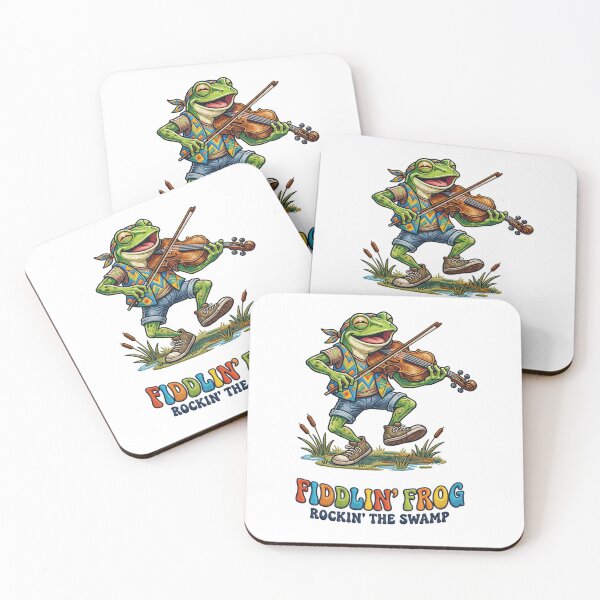Item preview, Fiddlin Frog Rockin The Swamp Playing Violin designed and sold by TeeARTHY.