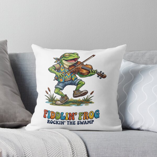 Item preview, Fiddlin Frog Rockin The Swamp Playing Violin designed and sold by TeeARTHY.