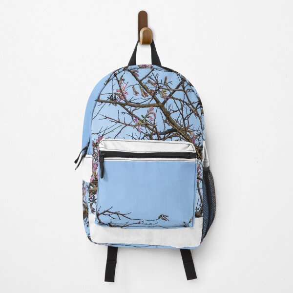 Item preview, Pink Blossom Tree Branches Against Clear Blue Sky In Early Spring Morning designed and sold by Nmallia.